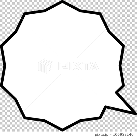 カクカクした吹き出し 106958140