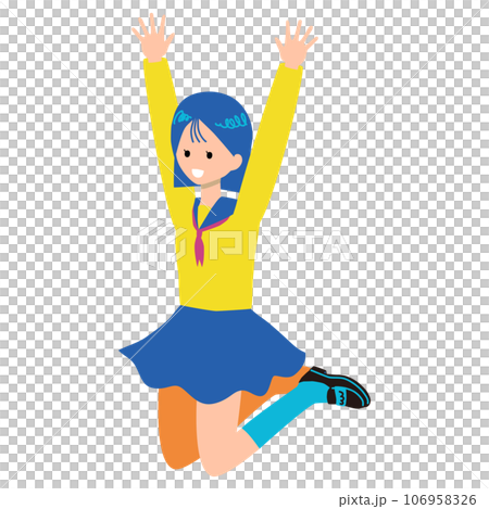 跳躍女學生精力充沛 106958326