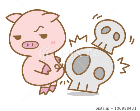 ハロウィン ドクロにドンケツするぶた ハロウィン ドクロにドンケツするぶた 106958431