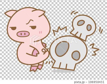 ハロウィン ドクロにドンケツするぶた ハロウィン ドクロにドンケツするぶた 106958431