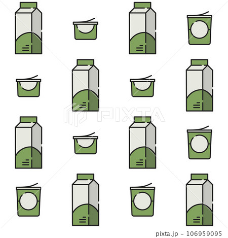 Simple Milk package icon pattern. Seamless product 106959095