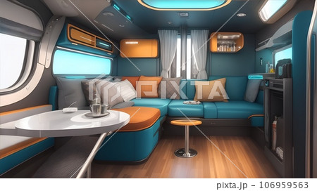 リムジンやクルーザーやキャンピングカーの豪華なインテリア リムジンやクルーザーやキャンピングカーの豪華なインテリア 106959563