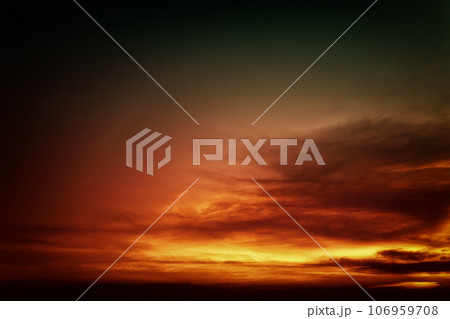 Red dramatic sky at sunset. Sky texture. Abstract nature background 106959708