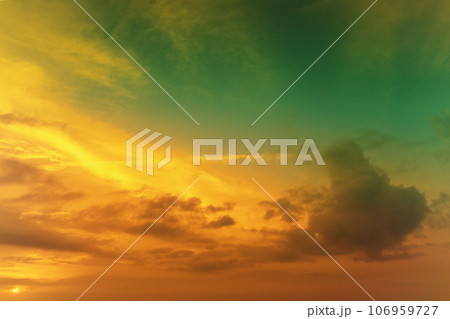 Colorful cloudy sky at sunset. Gradient color. Sky texture. Abstract nature background 106959727