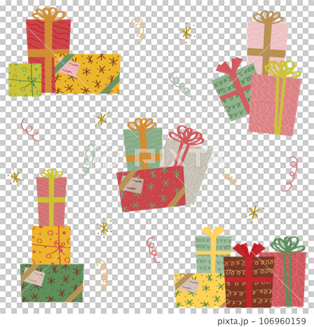 Illustration set of colorful gift boxes 106960159