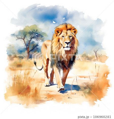 世界的に アボリジニの方のライオンの絵 絵画 - catherinenewton.com