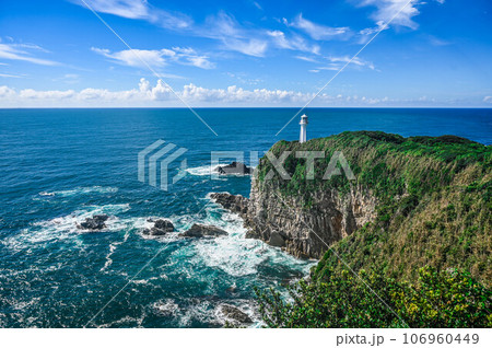 高知県 足摺岬展望台 灯台 天狗の鼻 高知県 足摺岬展望台 灯台 天狗の鼻 106960449