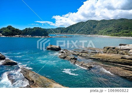 高知県　土佐清水　足摺岬　竜串海岸　足摺海洋館　足摺海底館と海岸 106960822