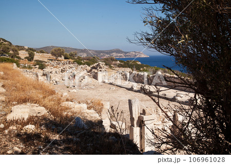 Ruins of Knidos, one of the oldest ancient cities of Anatolia, Turkey Mugla Datca, June 26 2023 106961028