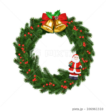 クリスマスリースのイラスト リアル クリスマスリースのイラスト リアル 106961310