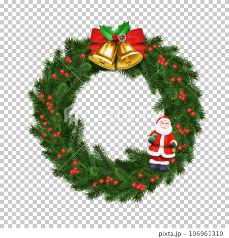 クリスマスリースのイラスト リアル クリスマスリースのイラスト リアル 106961310