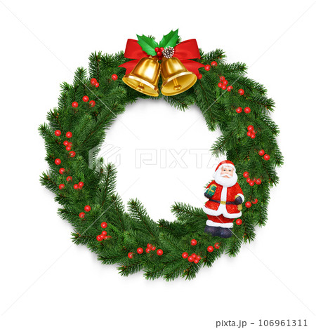 クリスマスリースのイラスト リアル クリスマスリースのイラスト リアル 106961311