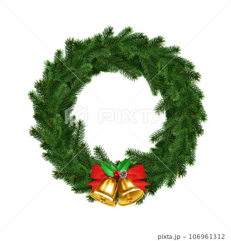 クリスマスリースのイラスト リアル クリスマスリースのイラスト リアル 106961312
