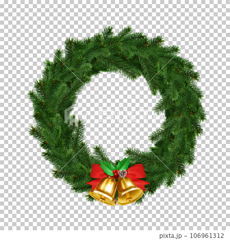 クリスマスリースのイラスト リアル クリスマスリースのイラスト リアル 106961312