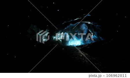 Beautiful ice cave interior at Glacier National Park 106962011