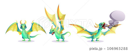 Fantasy dragon for game design. 106963288