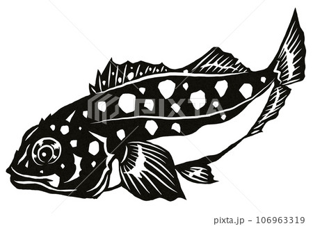 カサゴ切り絵 106963319