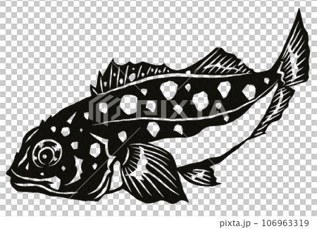 カサゴ切り絵 106963319