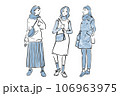 おしゃべりする3人の女性 106963975