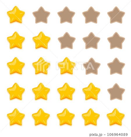 Stars to evaluate product rating. Feedback buttons from 1 to 5. 106964089