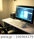 自分の部屋のパソコンのイラスト 106964179