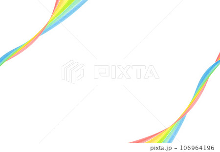 虹色のライン　背景素材　流線イメージ 106964196