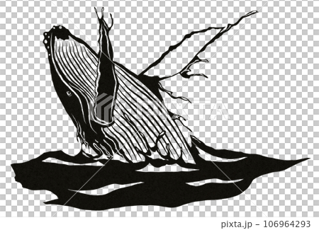 鯨ブリーチングイラスト 鯨ブリーチングイラスト 106964293