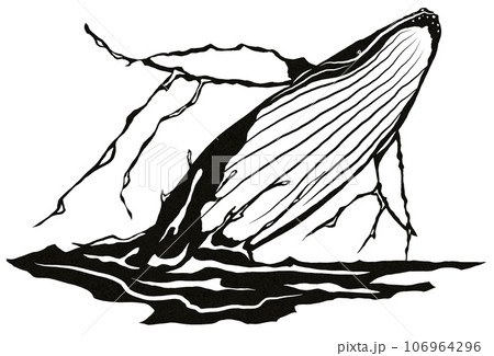 鯨ジャンプイラスト 鯨ジャンプイラスト 106964296