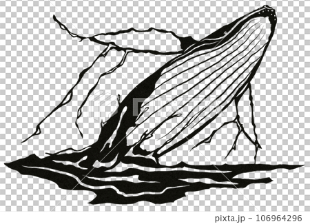鯨ジャンプイラスト 鯨ジャンプイラスト 106964296