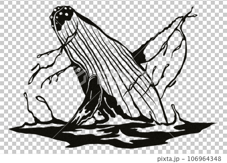 浮上する鯨イラスト 106964348