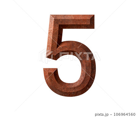 Digit made of rusty metal 106964560
