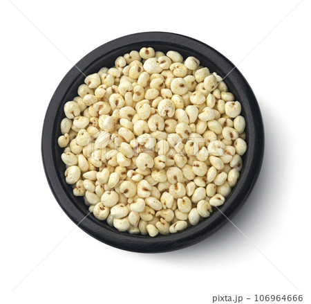 Puffed millet isolated on white background, top view 106964666