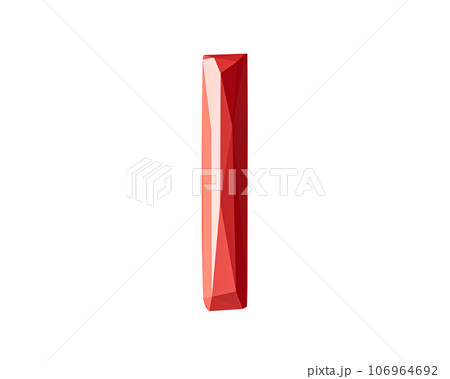 Letters made of low poly red material 106964692