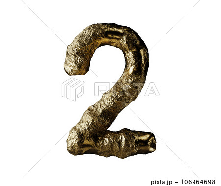 Digit made of raw gold Digit made of raw gold 106964698