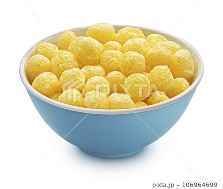 Corn balls isolated on white background with clipping path 106964699