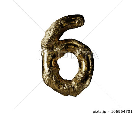 Digit made of raw gold 106964701