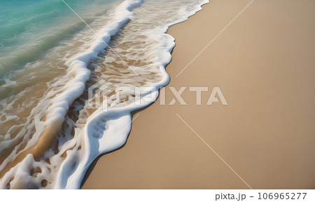 Gentle sea waves on sandy beach 106965277