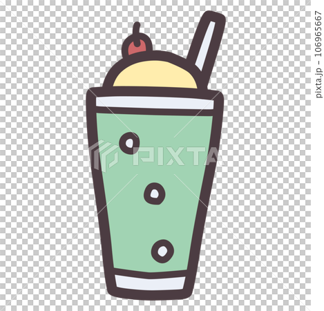 簡單變形瓜奶油蘇打水的插圖 106965667