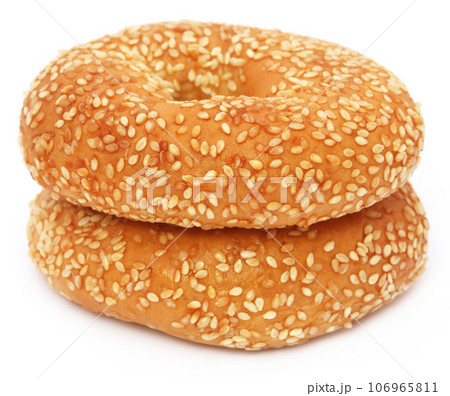 Doughnut over white background Doughnut over white background 106965811