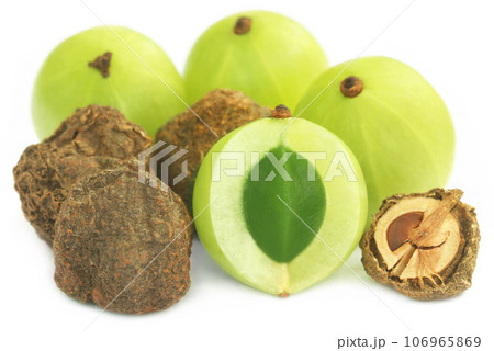 Dry and fresh amla Dry and fresh amla 106965869
