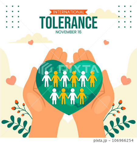 Day for Tolerance Social Media Illustration Flat Cartoon Hand Drawn Templates Background 106966254
