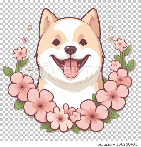 cat, design, mammal, graphic, cute, isolated, art, cartoon, nature, dog, animal, vintage, background, drawing, flower, illustration, domestic, pet, white,  sign, ornate, ornamental, floral, polynesian 106966433