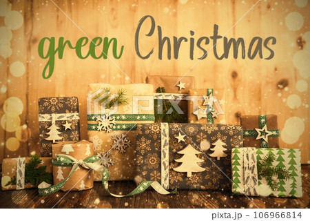 Text Green Christmas, With Eco Friendly Christmas Decoration Text Green Christmas, With Eco Friendly Christmas Decoration 106966814