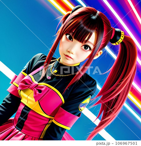 アニメ風　女の子　アイドル 106967501