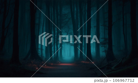 Spooky Night Forest for Halloween Projects 106967712