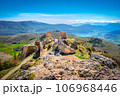 Panoramic view over Rocca Calascio in Abruzzo Gran Sasso National Park - Italy 106968446