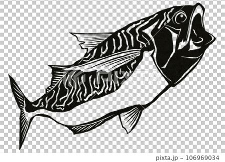 サバ切り絵 106969034