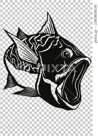鯖魚的黑白插圖 鯖魚的黑白插圖 106969036