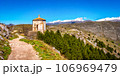 Santa Maria della Pieta church in Rocca Calascio - Abruzzo Gran Sasso national Park trail - South 106969479