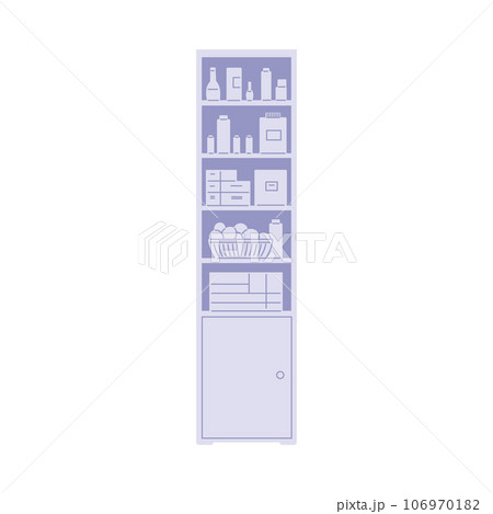 Furniture and equipment of veterinary office shelves with medicines, vector medical locker with pills vials and supplies 106970182